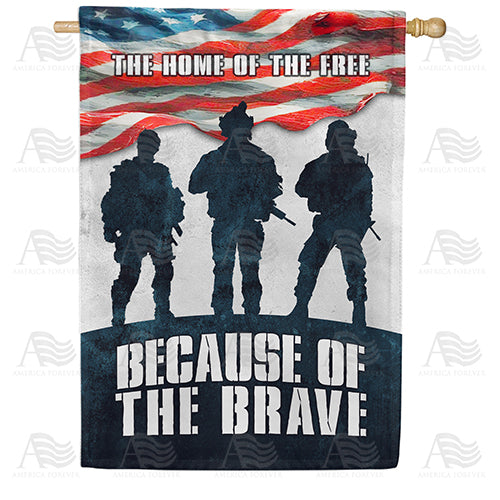 America's Brave Military Double Sided House Flag