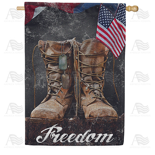 Freedom Combat Boots Double Sided House Flag