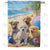 Beach Puppies Double Sided House Flag