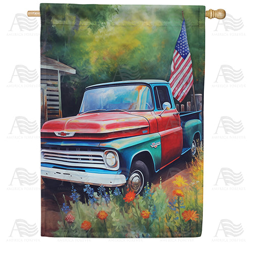 Grandpa's Truck Double Sided House Flag