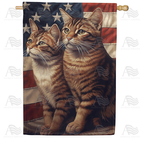 Pawsitively Patriotic Proud Double Sided House Flag