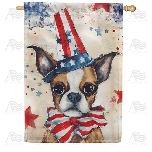 American Puppy Double Sided House Flag