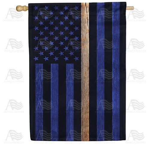 Thin White Line Double Sided House Flag