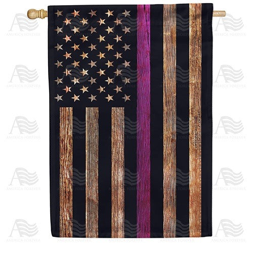 Thin Purple Line Double Sided House Flag