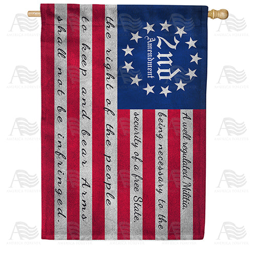 Rustic 2nd Amendment America Forever Rustic 2nd Amendment USA Double Sided House Flag: Flag ...