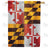 Maryland State Wood-Style Double Sided House Flag