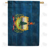 Vermont State Wood-Style Double Sided House Flag