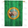 Washington State Wood-Style Double Sided House Flag
