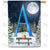 Winter Moon Double Sided Monogram House Flag