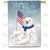 Polar Bear Snow Family Double Sided House Flag