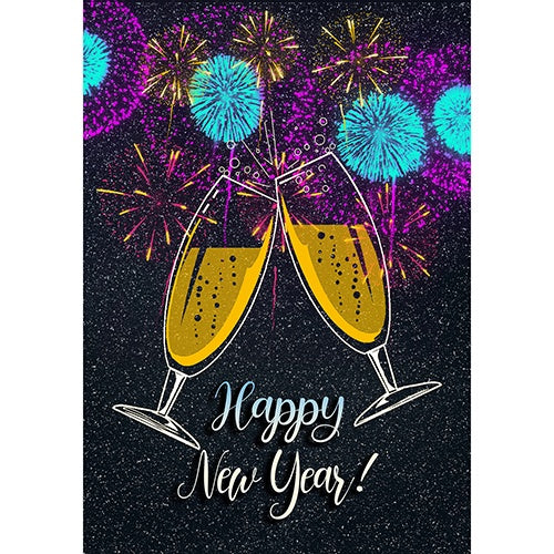 New Year Cheers Double Sided House Flag