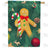 Gingerbread Man Candy Cane Double Sided House Flag