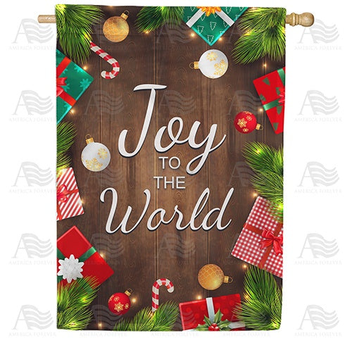 Joy To The World-Gifts Double Sided House Flag