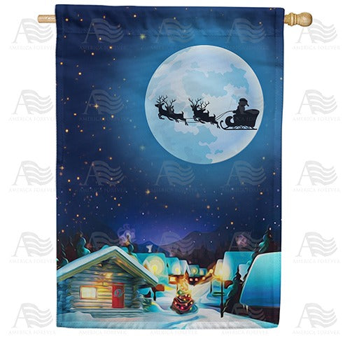 Santa Claus Is Coming To Town Double Sided House Flag