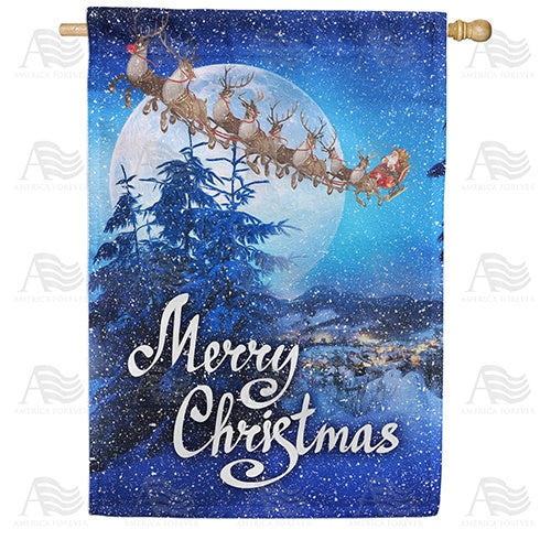 Here Comes Santa! Double Sided House Flag