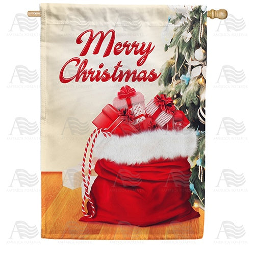 Sack Of Gifts Double Sided House Flag