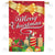 Merry Christmas Gold Ribbon Double Sided House Flag