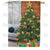 Home For Christmas Tree Double Sided House Flag