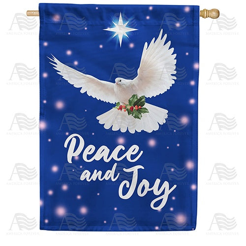 Peace And Joy Dove Double Sided House Flag