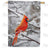 Cardinal On Snowy Branch Double Sided House Flag