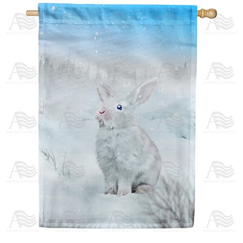 Snow White Rabbit Double Sided House Flag