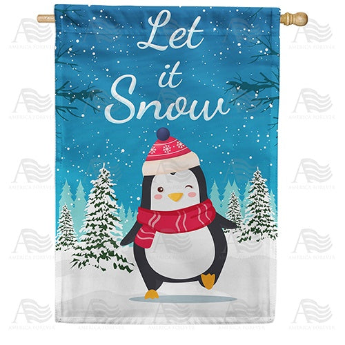 Dancing Penguin Double Sided House Flag