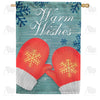 Orange Mittens Double Sided House Flag