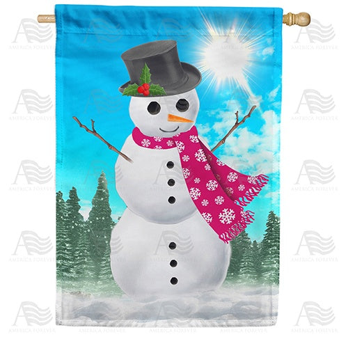 Let's Have Fun Before I Melt Away! Double Sided House Flag