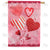 Heart Doodles Double Sided House Flag