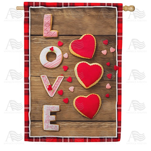 Baked With Love Double Sided House Flag