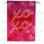 Hugs & Kisses XOXO Double Sided House Flag