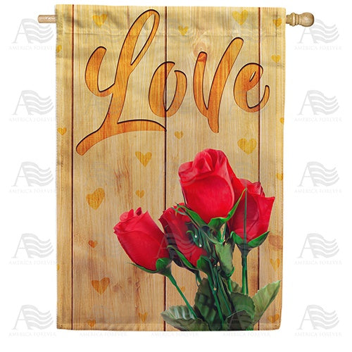Engraved With Love Double Sided House Flag