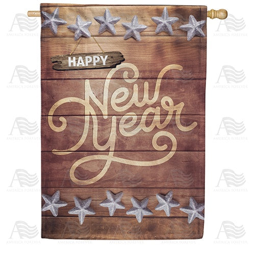 Western Style New Year Double Sided House Flag