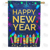 New Year Rockets Double Sided House Flag