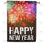 New Year Colorful Explosions Double Sided House Flag