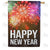 New Year Colorful Explosions Double Sided House Flag