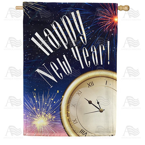 New Year Countdown Double Sided House Flag