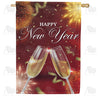 Clink! Happy New Year! Double Sided House Flag
