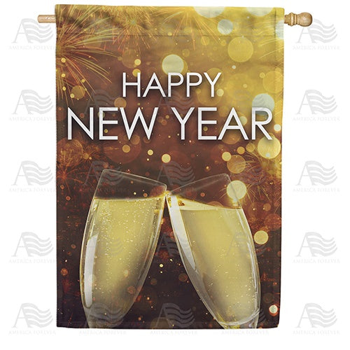 Welcome To A New Year Double Sided House Flag