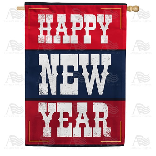 Country New Year Double Sided House Flag