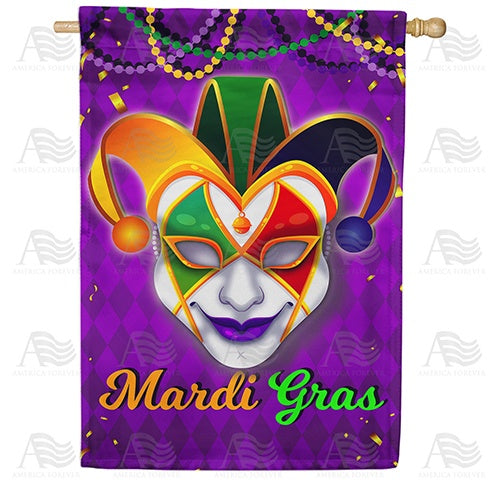 Colorful Jester Double Sided House Flag