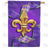 Fleur De Lis And Ribbon Double Sided House Flag