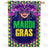 Mardi Gras Beaded Mask Double Sided House Flag