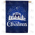 Merry Christmas - Blue Nativity Double Sided House Flag