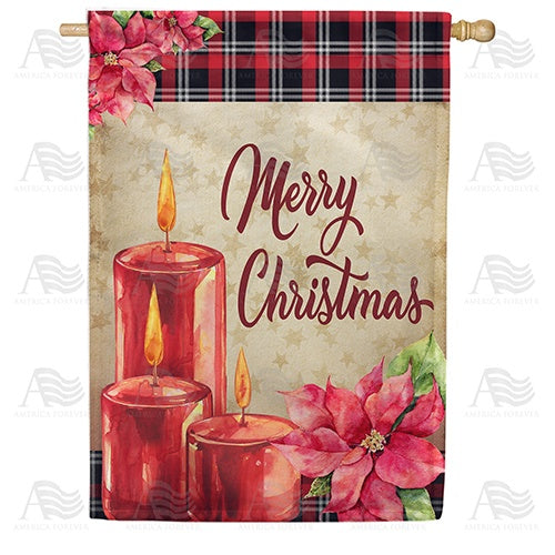 Christmas Aglow Double Sided House Flag