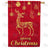 Gold Reindeer Double Sided House Flag