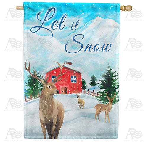 All Points To Winter Double Sided House Flag