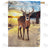 The Winter Buck Stops Here Double Sided House Flag