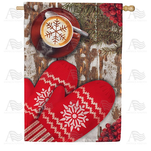 Winter Warmup Double Sided House Flag