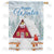 Winter At The Chalet Double Sided House Flag